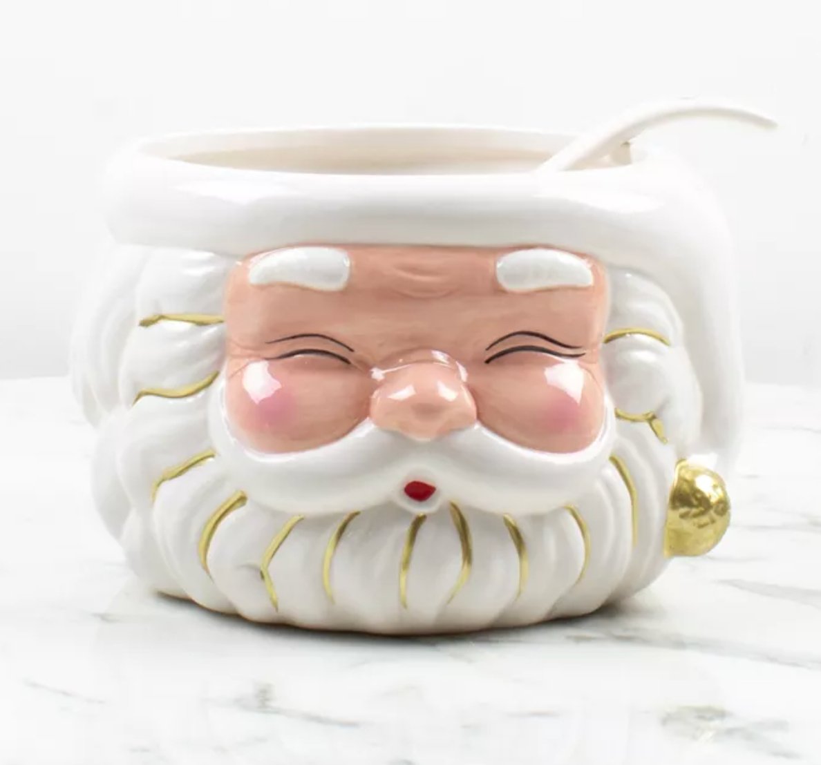 White Santa Punch Bowl & Ladle - The Perfect Gift Shop & Boutique